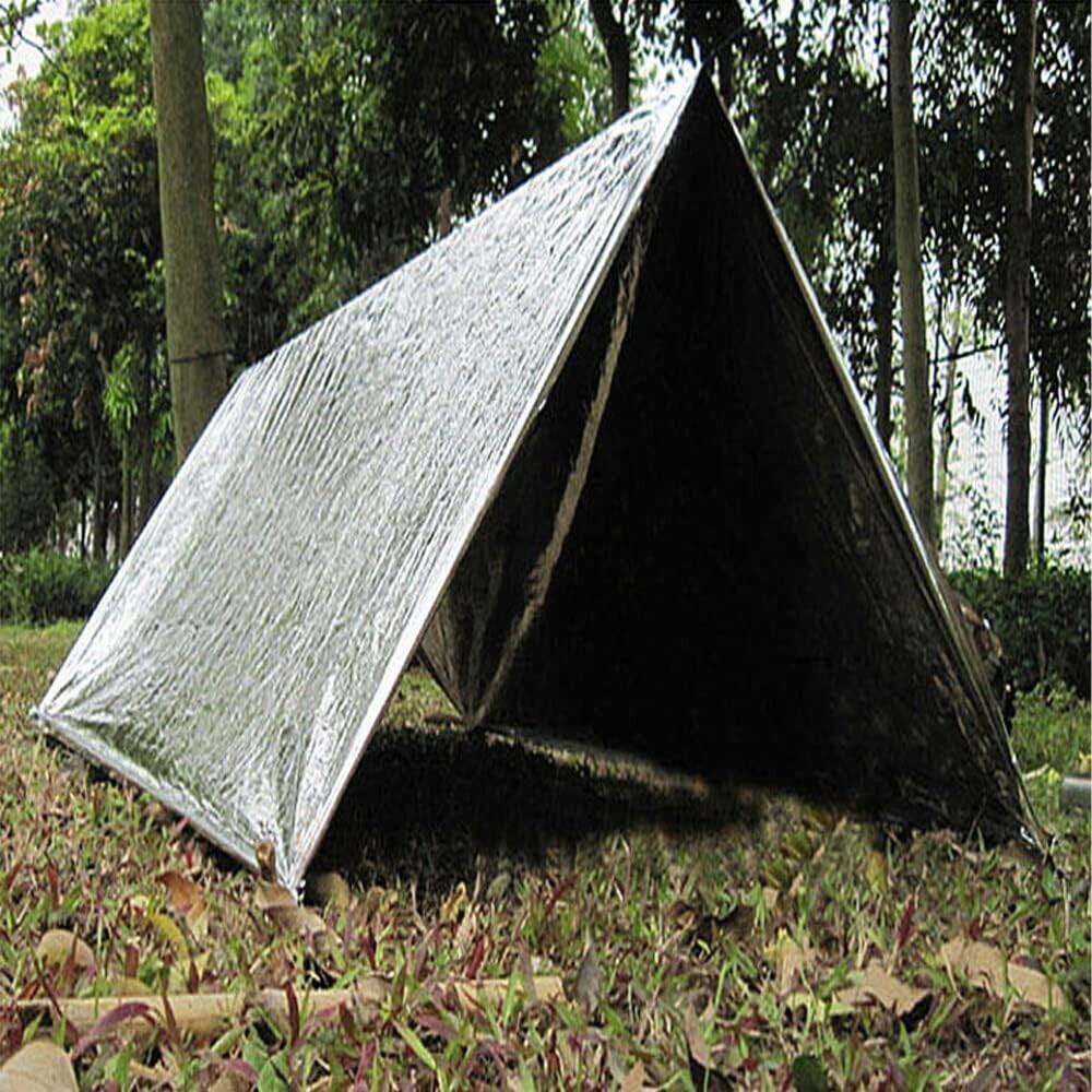 (2) 12 Pack Emergency Mylar Thermal Blankets for Outdoors, Thermal Foil Blanket - Picture 2 of 7